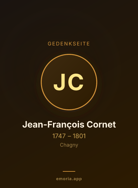 Gedenkportrait von Jean-François Cornet
