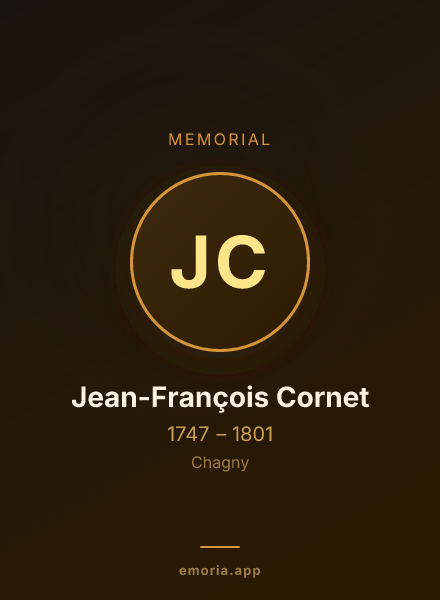 Memorial portrait of Jean-François Cornet