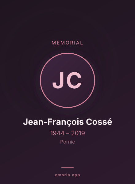 Memorial portrait of Jean-François Cossé