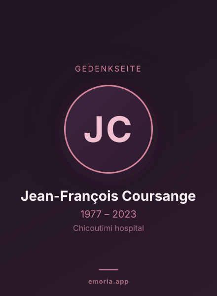 Gedenkportrait von Jean-François Coursange