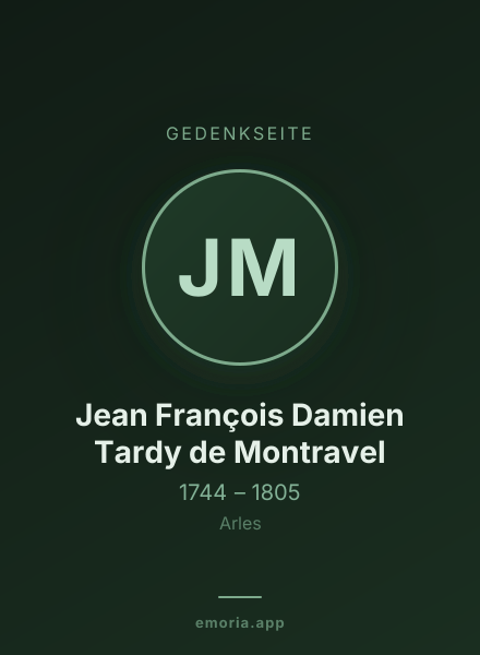 Gedenkportrait von Jean François Damien Tardy de Montravel