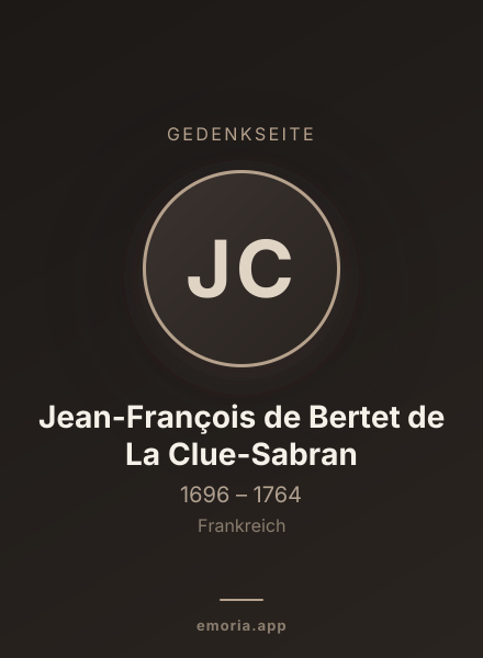 Gedenkportrait von Jean-François de Bertet de La Clue-Sabran