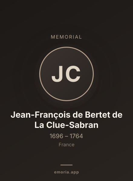 Memorial portrait of Jean-François de Bertet de La Clue-Sabran