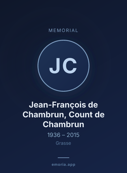 Memorial portrait of Jean-François de Chambrun, Count de Chambrun