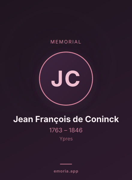 Memorial portrait of Jean François de Coninck