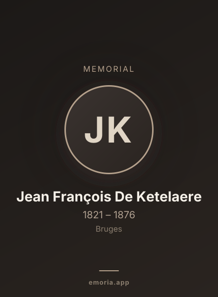 Memorial portrait of Jean François De Ketelaere
