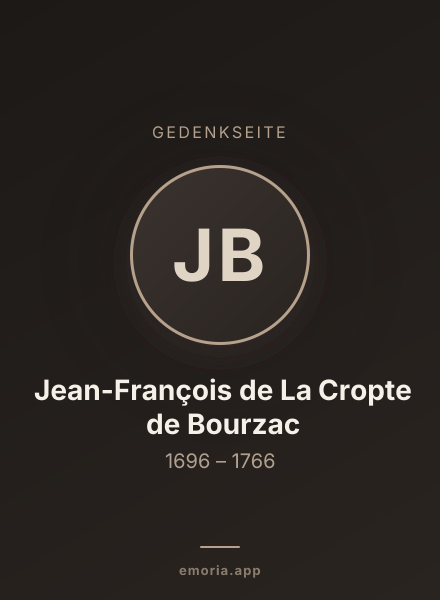 Gedenkportrait von Jean-François de La Cropte de Bourzac