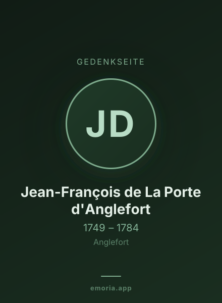 Gedenkportrait von Jean-François de La Porte d'Anglefort
