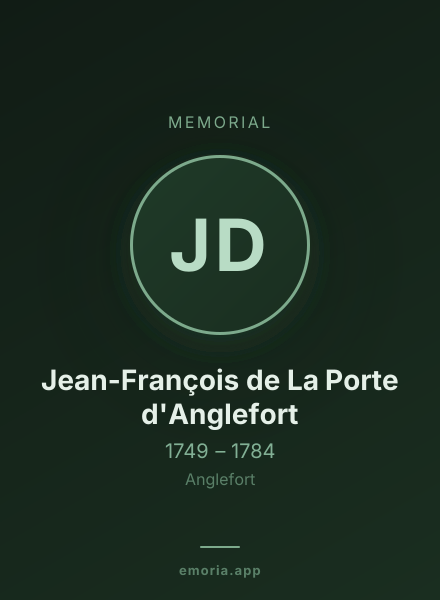 Memorial portrait of Jean-François de La Porte d'Anglefort