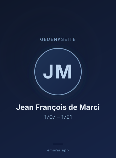 Gedenkportrait von Jean François de Marci
