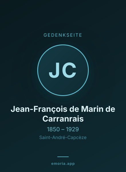 Gedenkportrait von Jean-François de Marin de Carranrais