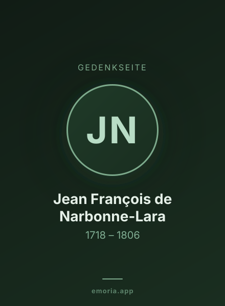 Gedenkportrait von Jean François de Narbonne-Lara