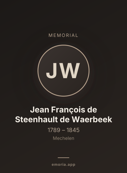 Memorial portrait of Jean François de Steenhault de Waerbeek