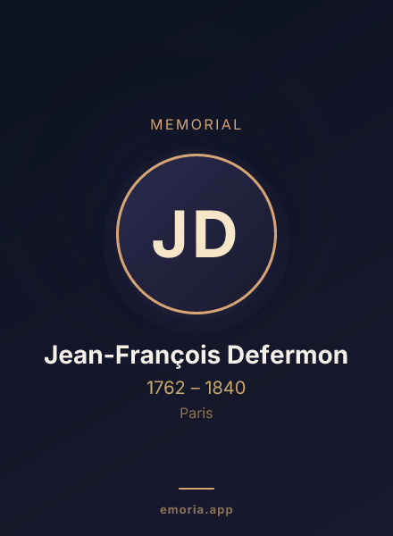 Memorial portrait of Jean-François Defermon