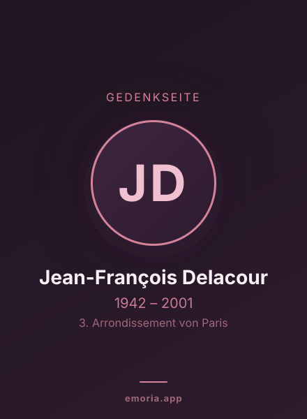 Gedenkportrait von Jean-François Delacour