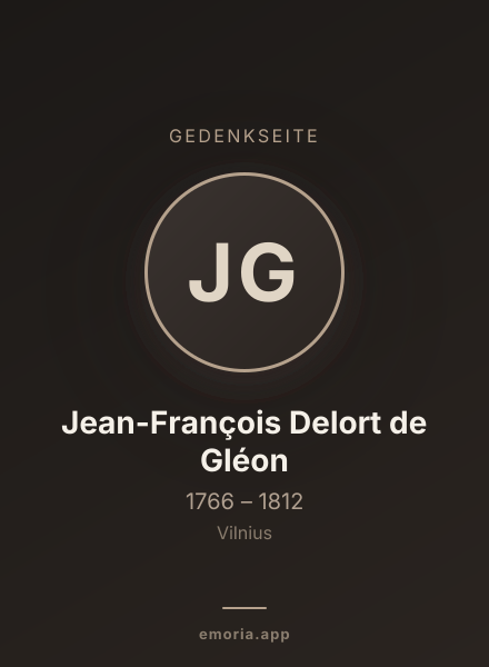 Gedenkportrait von Jean-François Delort de Gléon