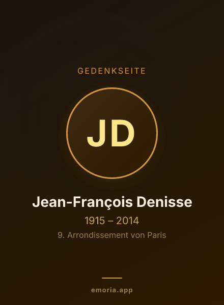 Gedenkportrait von Jean-François Denisse