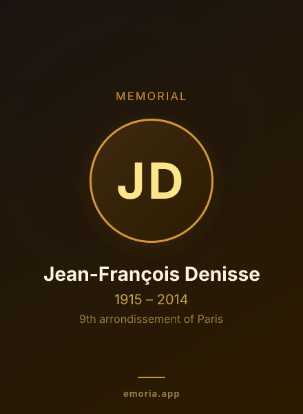 Memorial portrait of Jean-François Denisse
