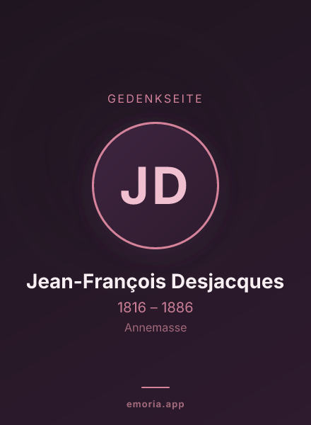 Gedenkportrait von Jean-François Desjacques