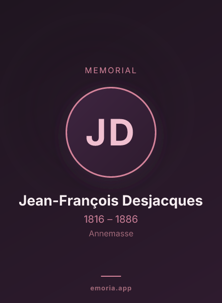 Memorial portrait of Jean-François Desjacques