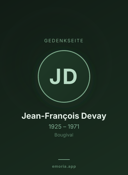 Gedenkportrait von Jean-François Devay