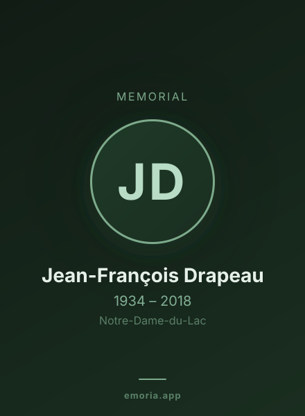 Memorial portrait of Jean-François Drapeau