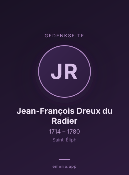 Gedenkportrait von Jean-François Dreux du Radier