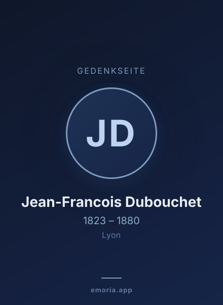 Gedenkportrait von Jean-Francois Dubouchet