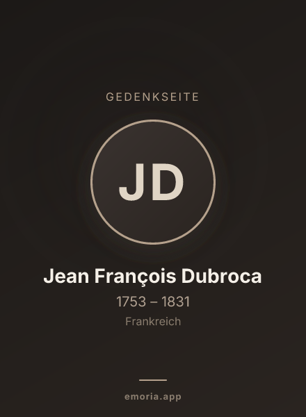 Gedenkportrait von Jean François Dubroca