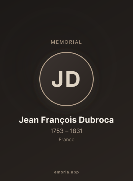 Memorial portrait of Jean François Dubroca