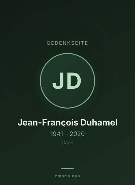 Gedenkportrait von Jean-François Duhamel
