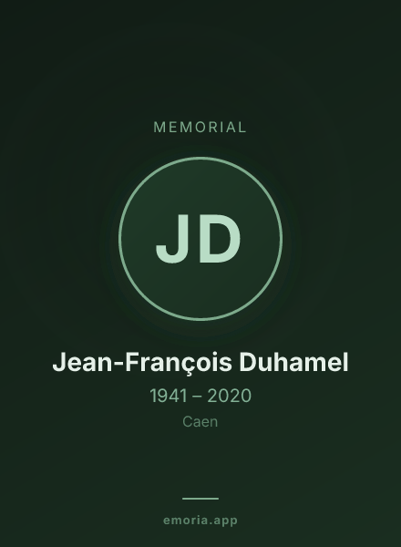 Memorial portrait of Jean-François Duhamel