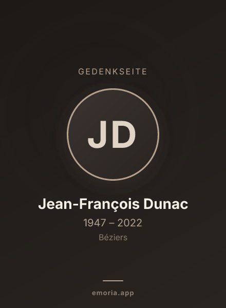 Gedenkportrait von Jean-François Dunac