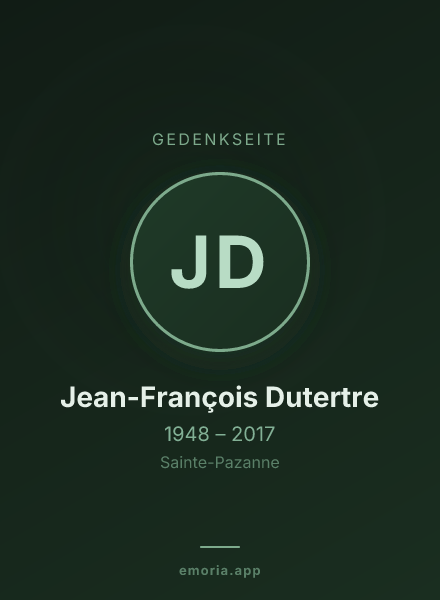 Gedenkportrait von Jean-François Dutertre