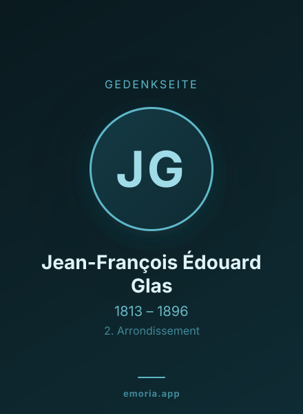 Gedenkportrait von Jean-François Édouard Glas