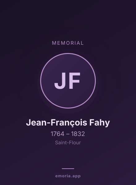 Memorial portrait of Jean-François Fahy
