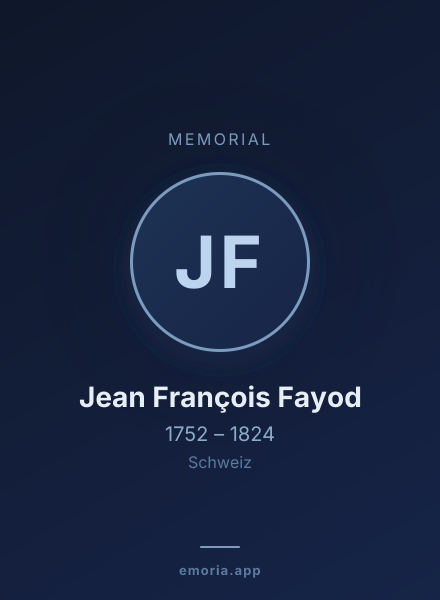 Memorial portrait of Jean François Fayod