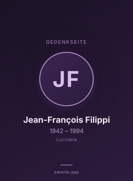 Gedenkportrait von Jean-François Filippi