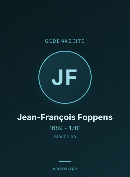 Gedenkportrait von Jean-François Foppens