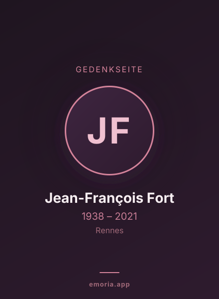 Gedenkportrait von Jean-François Fort