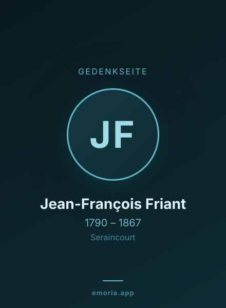 Gedenkportrait von Jean-François Friant
