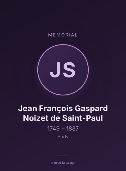 Memorial portrait of Jean François Gaspard Noizet de Saint-Paul