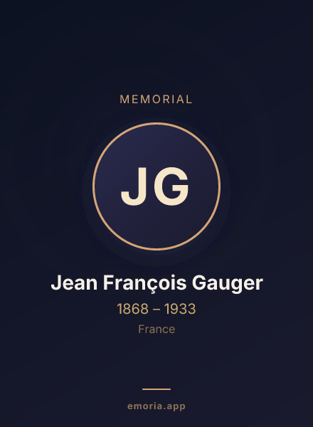 Memorial portrait of Jean François Gauger