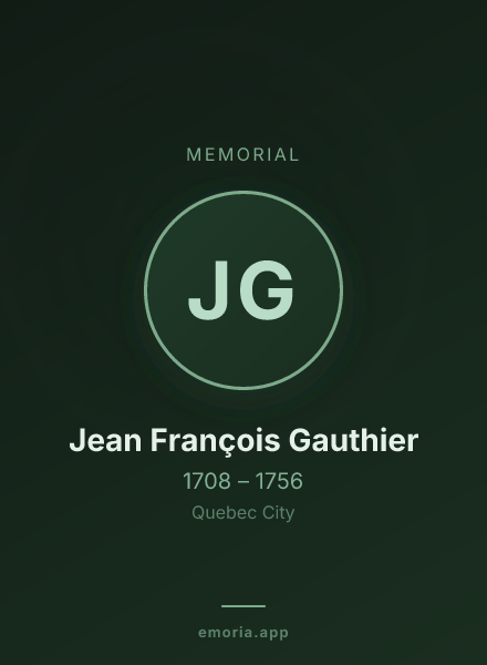 Memorial portrait of Jean François Gauthier