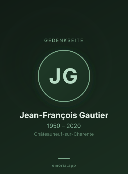 Gedenkportrait von Jean-François Gautier