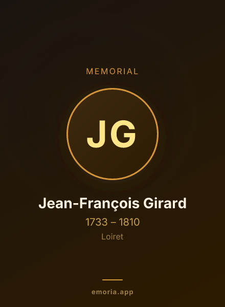 Memorial portrait of Jean-François Girard