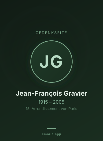 Gedenkportrait von Jean-François Gravier