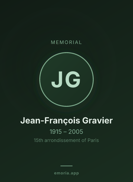 Memorial portrait of Jean-François Gravier