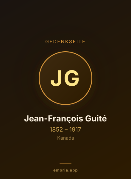 Gedenkportrait von Jean-François Guité