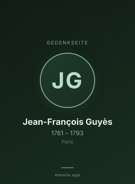 Gedenkportrait von Jean-François Guyès